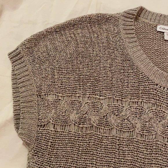 Coldwater Creek Cap Sleeve Sweater 1X 18 Taupe - Picture 3 of 11